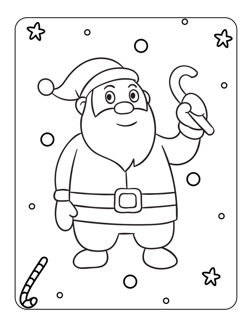 Christmas coloring page for children