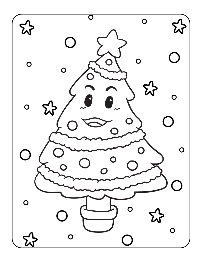 Página para colorear de Navidad para niños