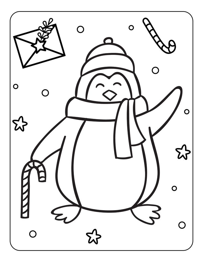 Christmas coloring page for children