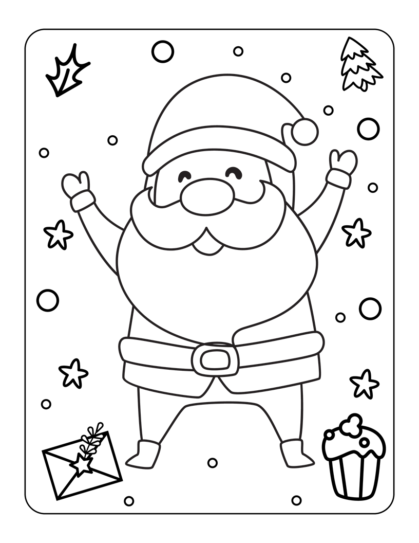 صفحة تلوين عيد الميلاد للأطفال