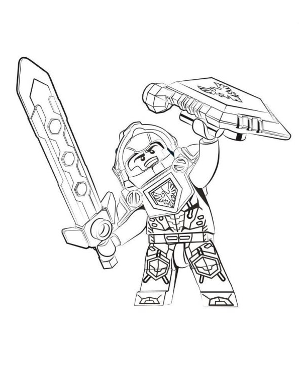 Drawing 3 from Nexo Knight coloring page to print and coloring