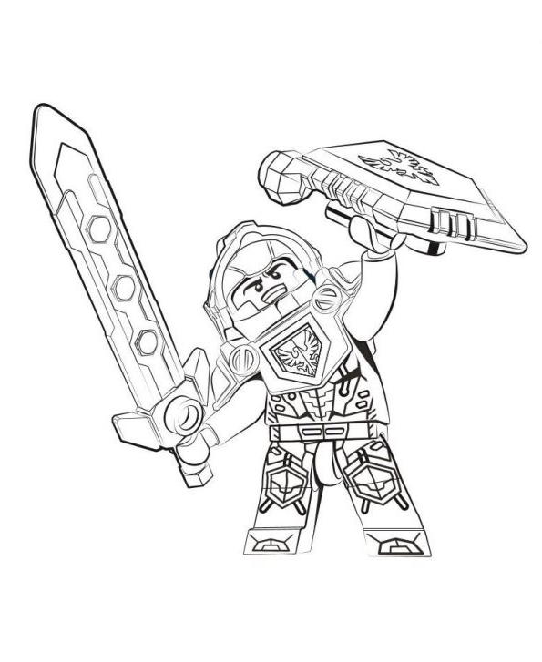 Coloriage 3 de Nexo Knight  imprimer et colorier