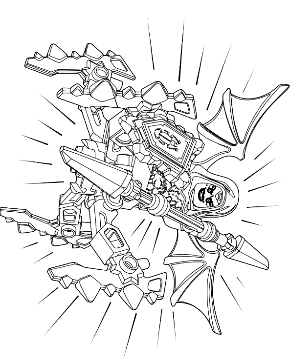 Drawing 7 from Nexo Knight coloring page to print and coloring