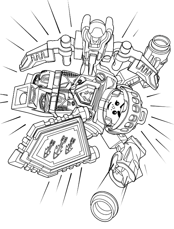 Drawing 18 from Nexo Knight coloring page to print and coloring