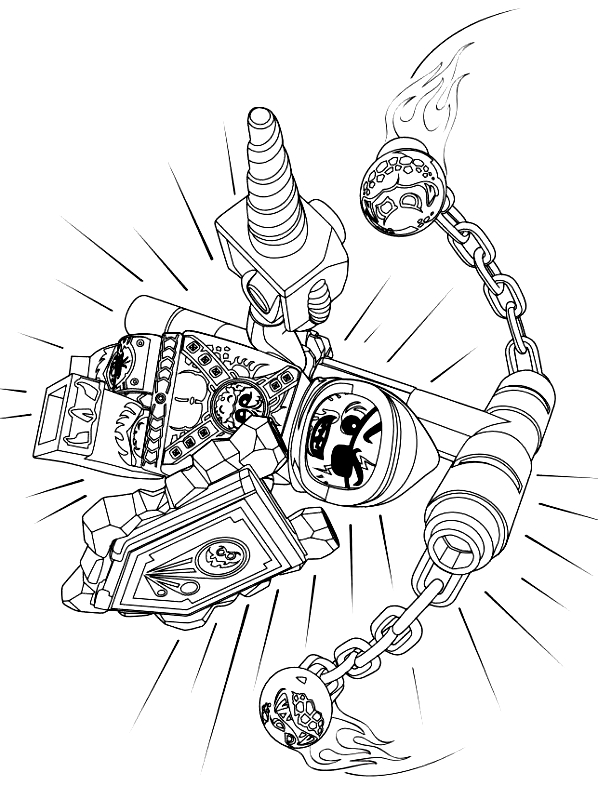 Drawing 20 from Nexo Knight coloring page to print and coloring
