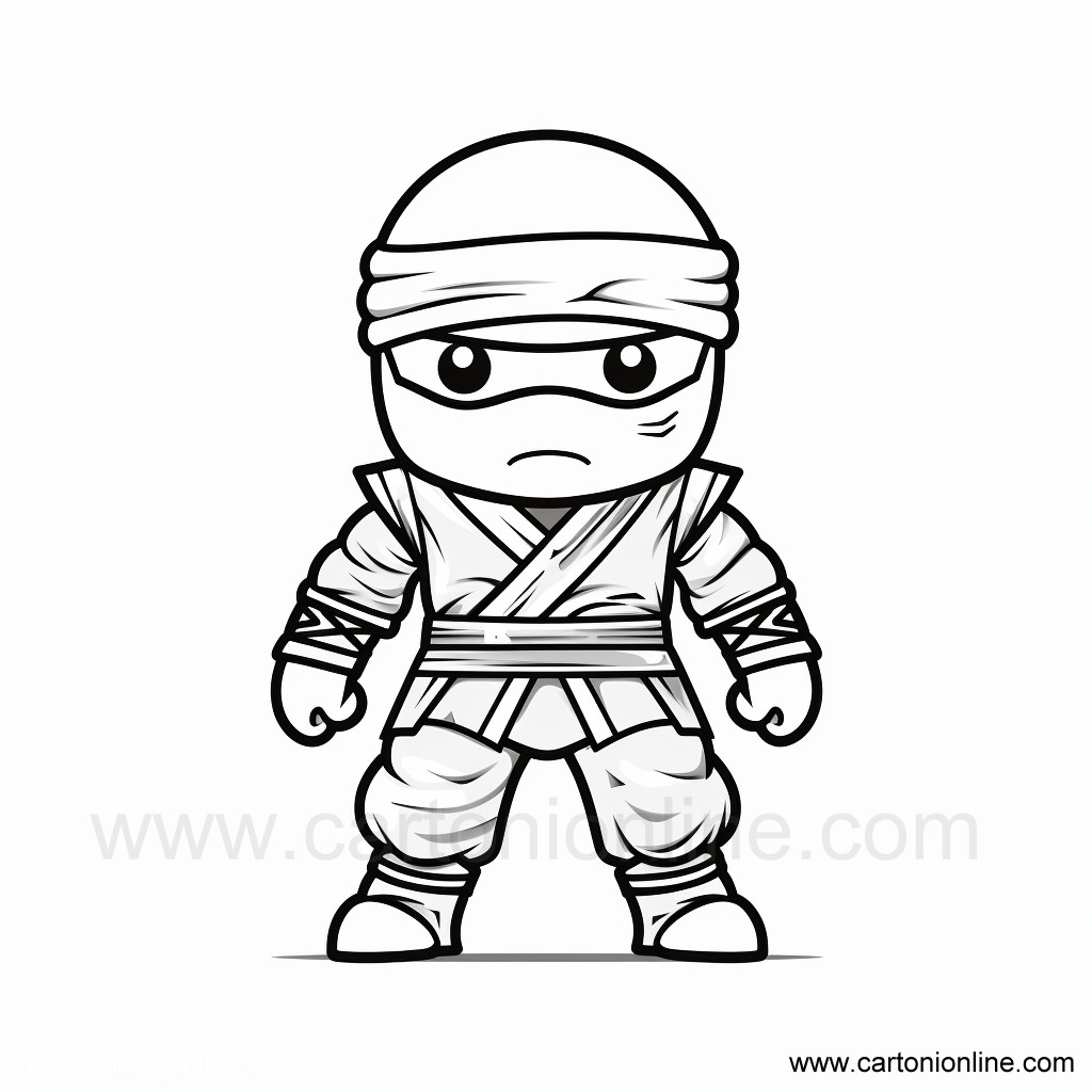 Kolorowanki Ninja 02 Ninja do wydrukowania i pokolorowania
