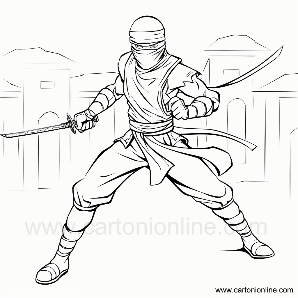 Kolorowanki Ninja 25 Ninja à do wydrukowania i pokolorowania