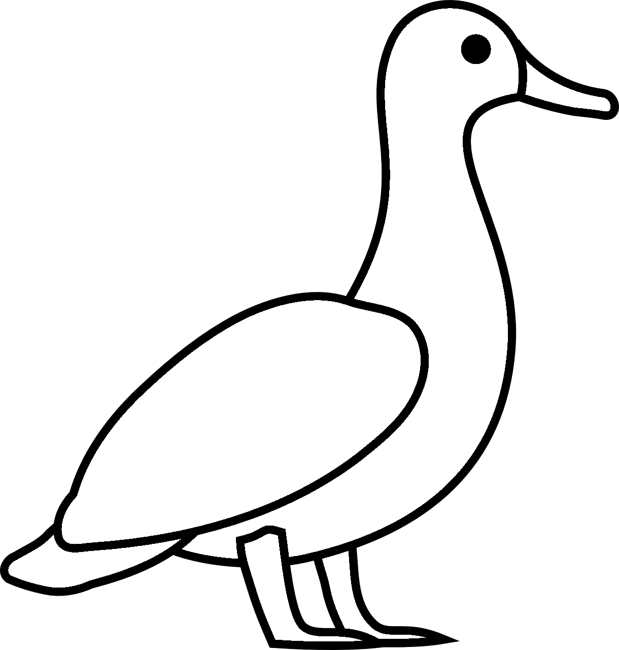 Coloring page of a goose
