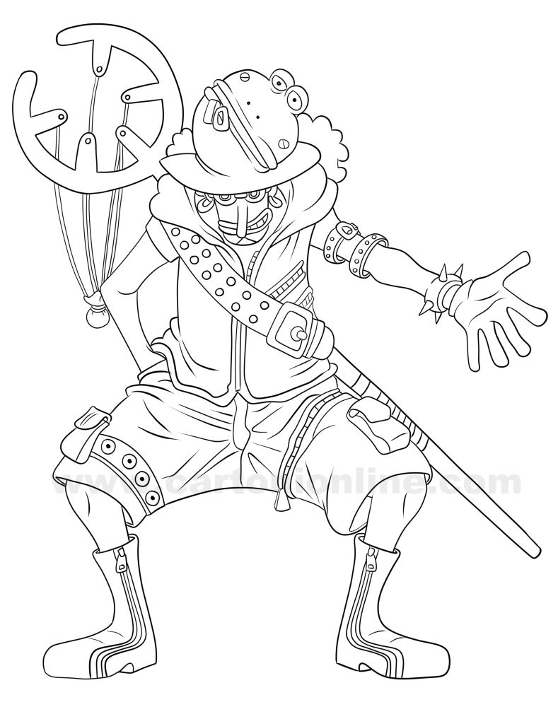 Usopp from One Piece Film: Red coloring page to print and color