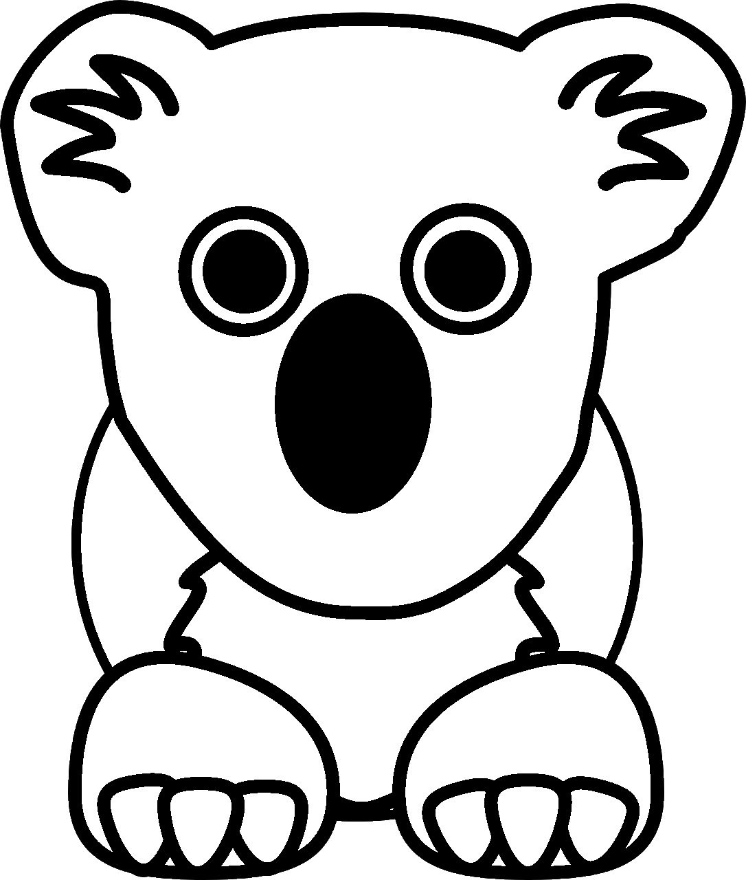 Disegno da colorare di orso koala