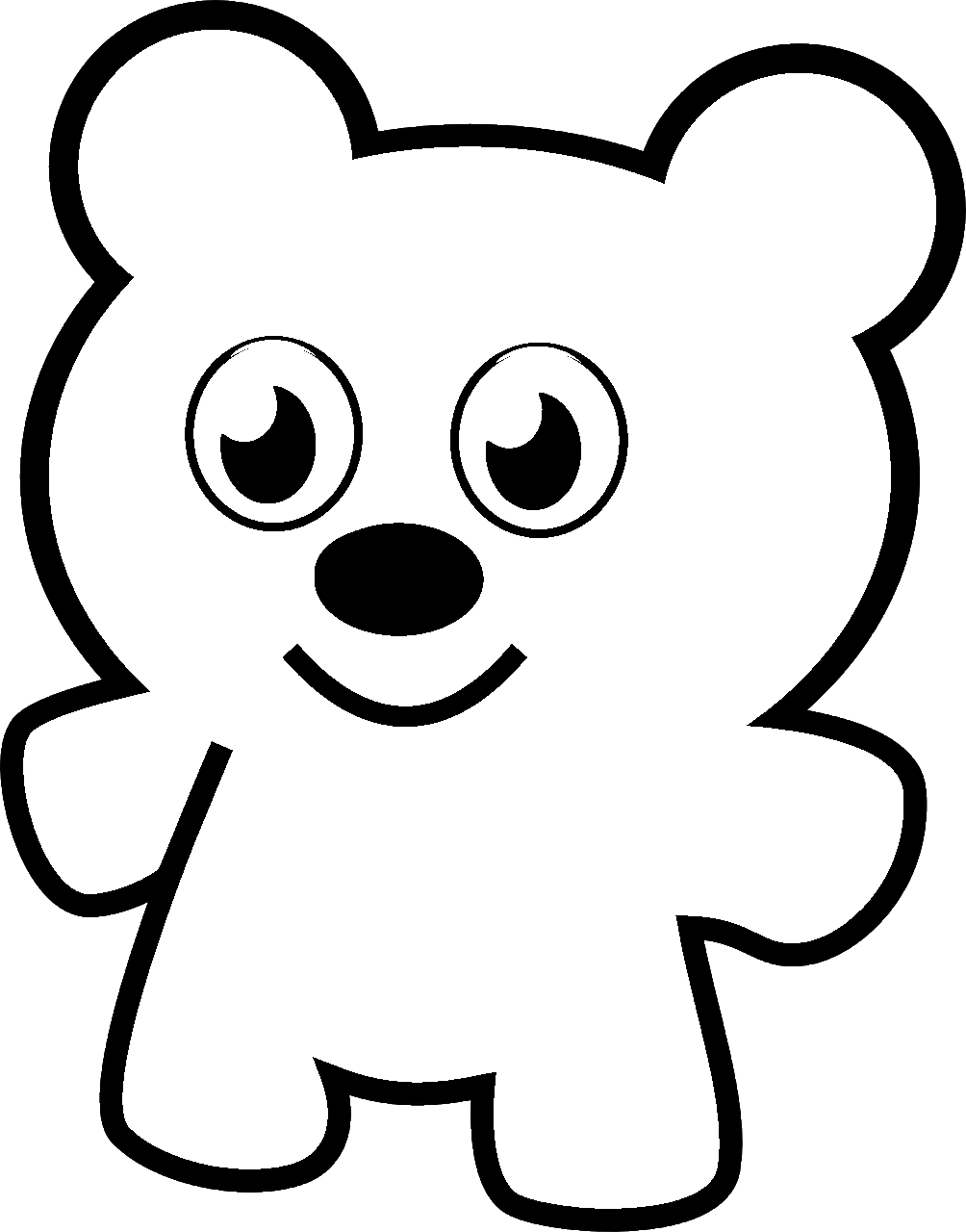 Disegno da colorare di orso Teddy Bear