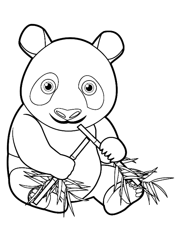 Disegno 15 di panda da stampare e colorare