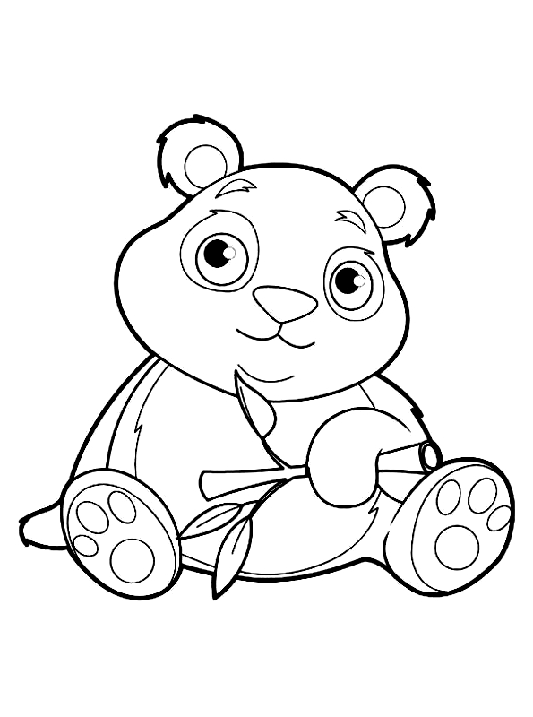 Drawing 17 from Panda coloring page to print and coloring