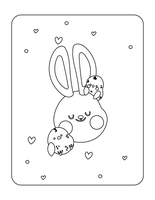 Easter bunny coloring page for kids 1