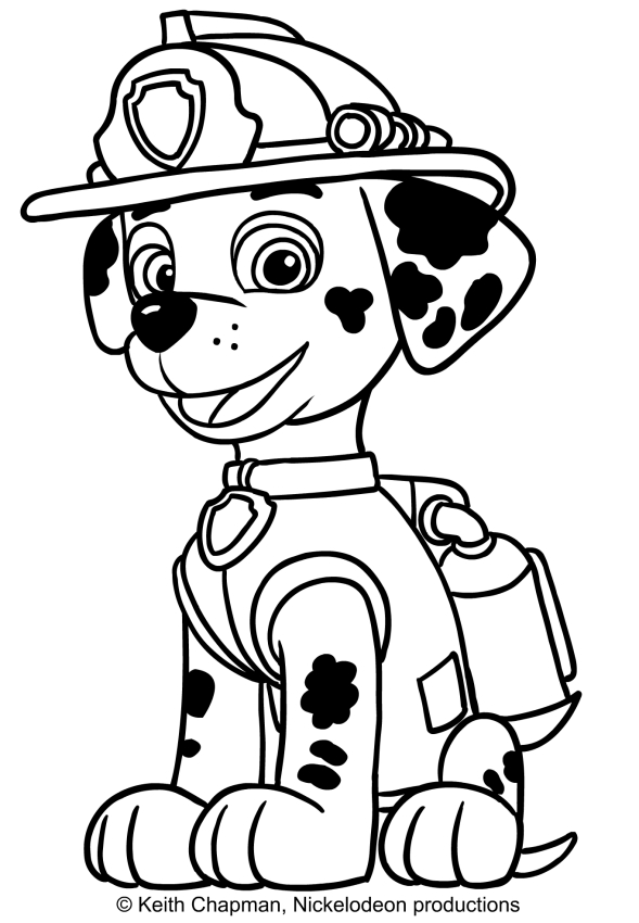 Coloriages de Marshall de Paw Patrol