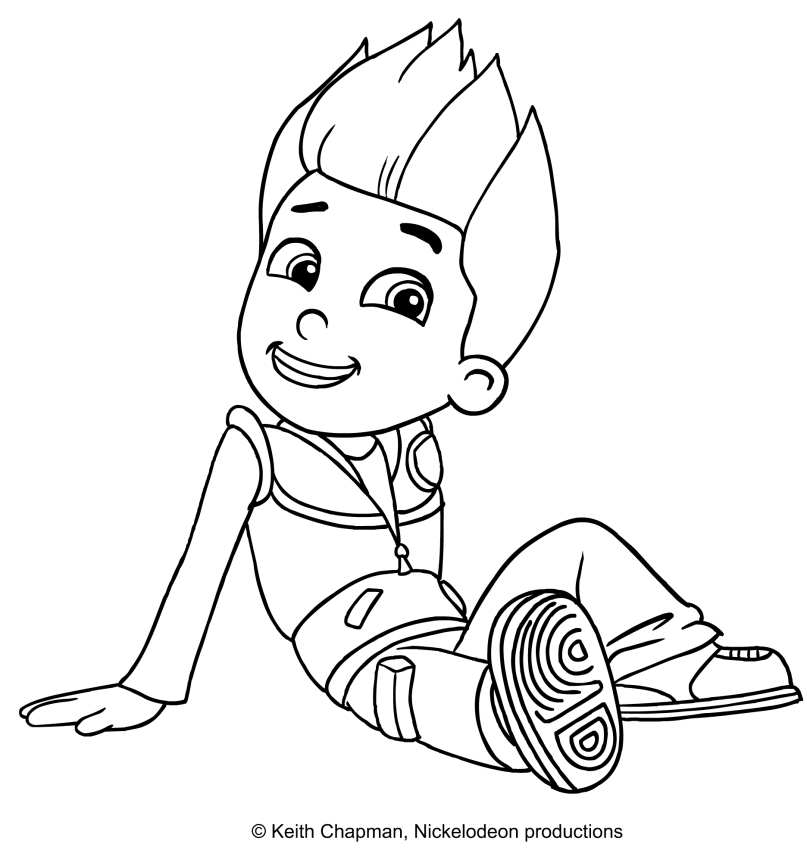 Coloring pages of Ryder from Paw Patrol