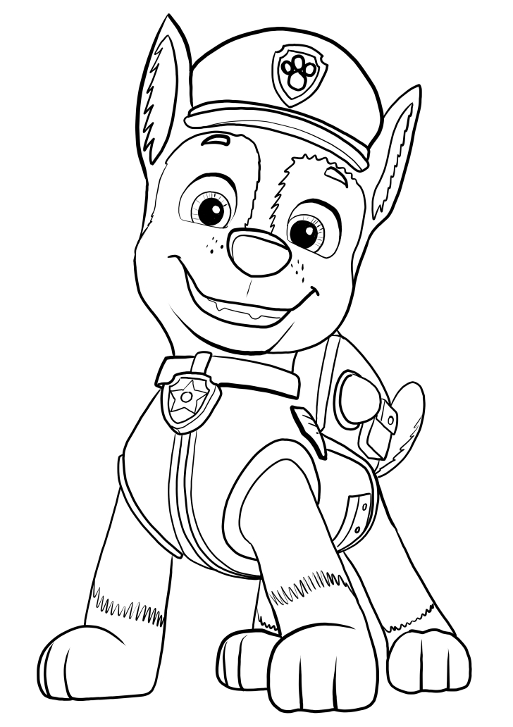 Dibujo de Chase de PAW Patrol : La Patrulla Canina para colorear