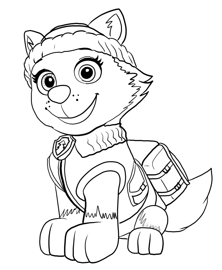 Dibujo de Everest de PAW Patrol : La Patrulla Canina para colorear