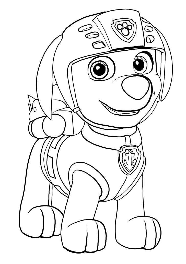 Zuma from Paw Patrol coloring pages