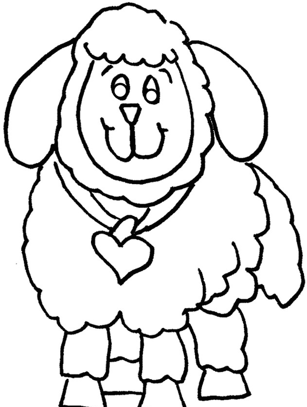 Dibujo 10 de oveja para imprimir y colorear
