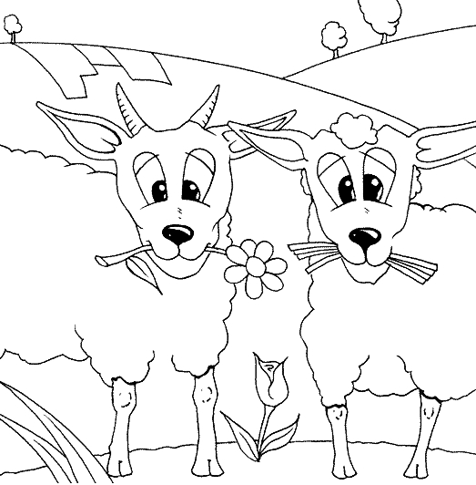 Dibujo 12 de oveja para imprimir y colorear