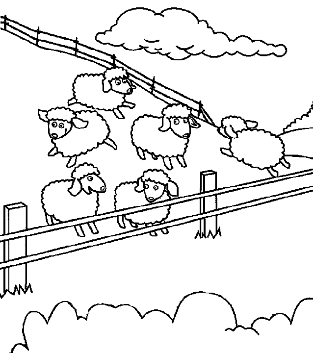 Disegno 17 di pecore da stampare e colorare