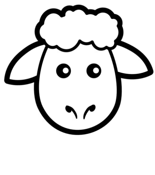 羊の絵を描いて色を塗る21