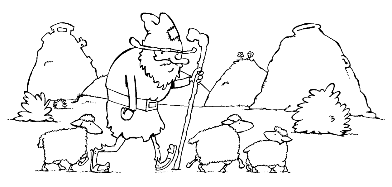 Dibujo para colorear de una oveja