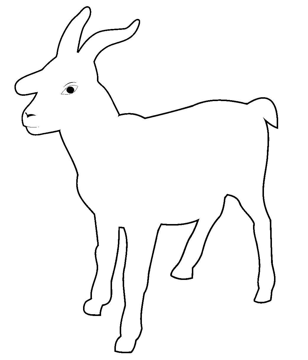 Coloring page of a sheep