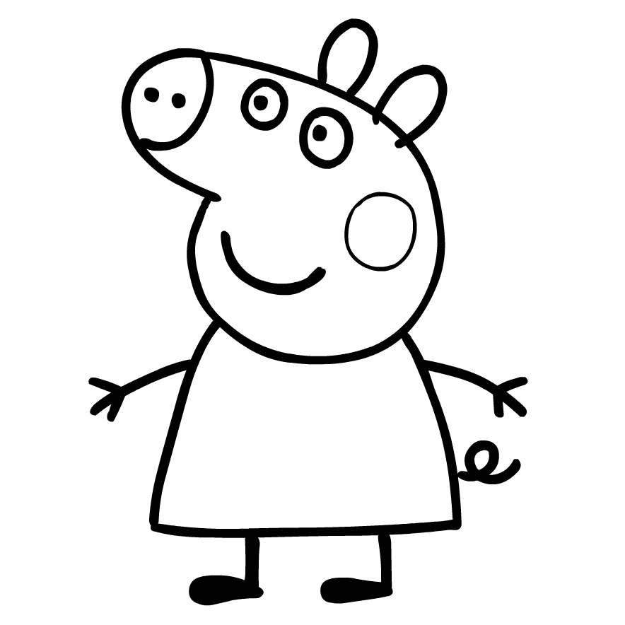 Peppa Pig   coloring page to print and coloring - Drawing 3