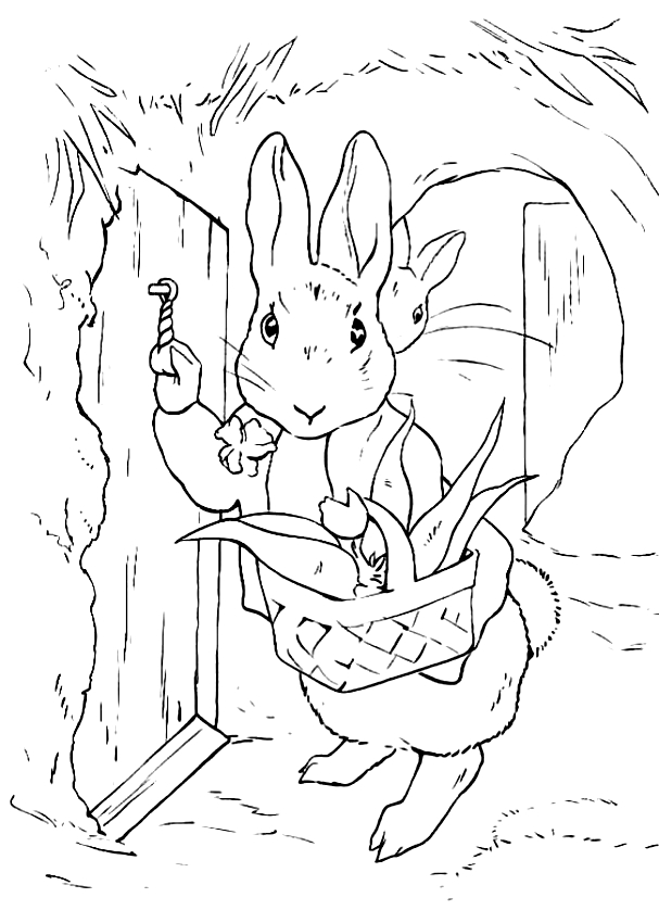 Coloriage de Peter Rabbit à imprimer et colorier