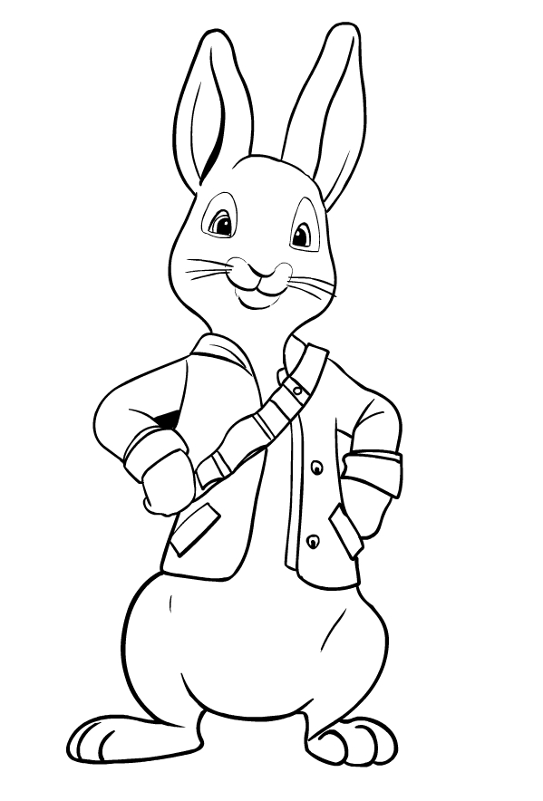 Dibujo de Peter Rabbit para imprimir y pintar