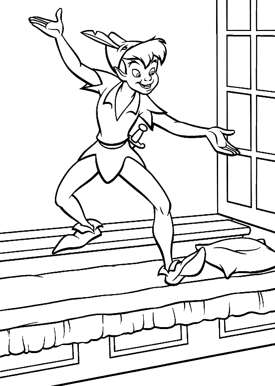 Drawing 2 from Peter Pan coloring page to print and coloring