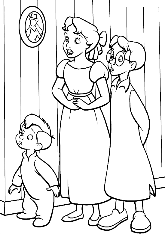 Drawing 3 from Peter Pan coloring page to print and coloring