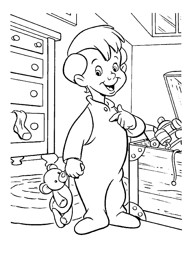 Drawing 7 from Peter Pan coloring page to print and coloring