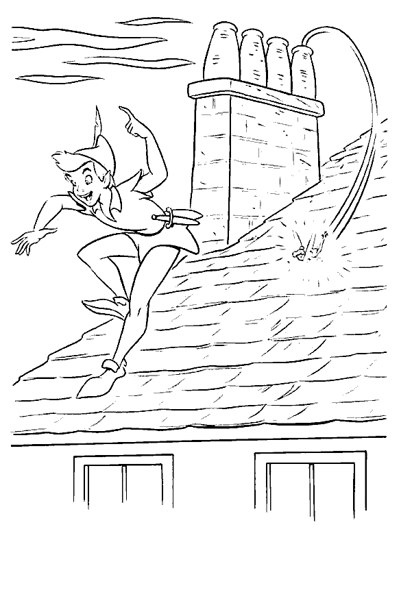 Disegno 8 di Peter Pan da stampare e colorare