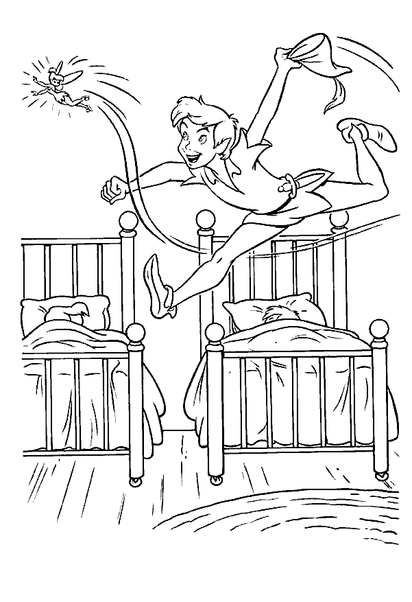 Disegno 9 di Peter Pan da stampare e colorare
