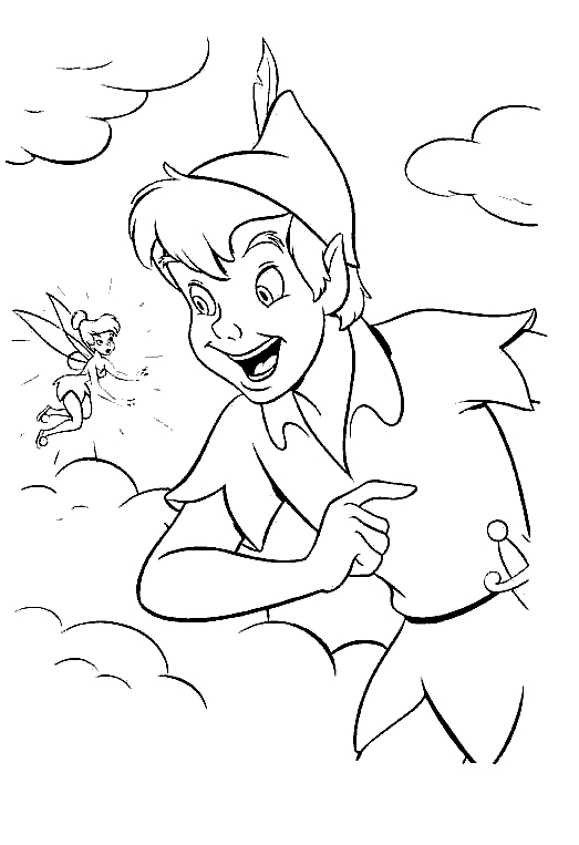 Drawing 10 from Peter Pan coloring page to print and coloring