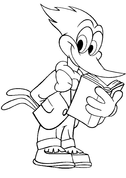 Drawing 11 from Woody Woodpecker coloring page to print and coloring