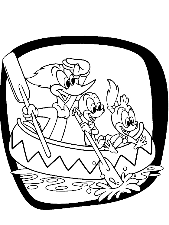 Drawing 20 from Woody Woodpecker coloring page to print and coloring