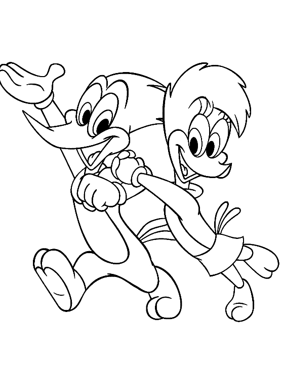 Drawing 21 from Woody Woodpecker coloring page to print and coloring