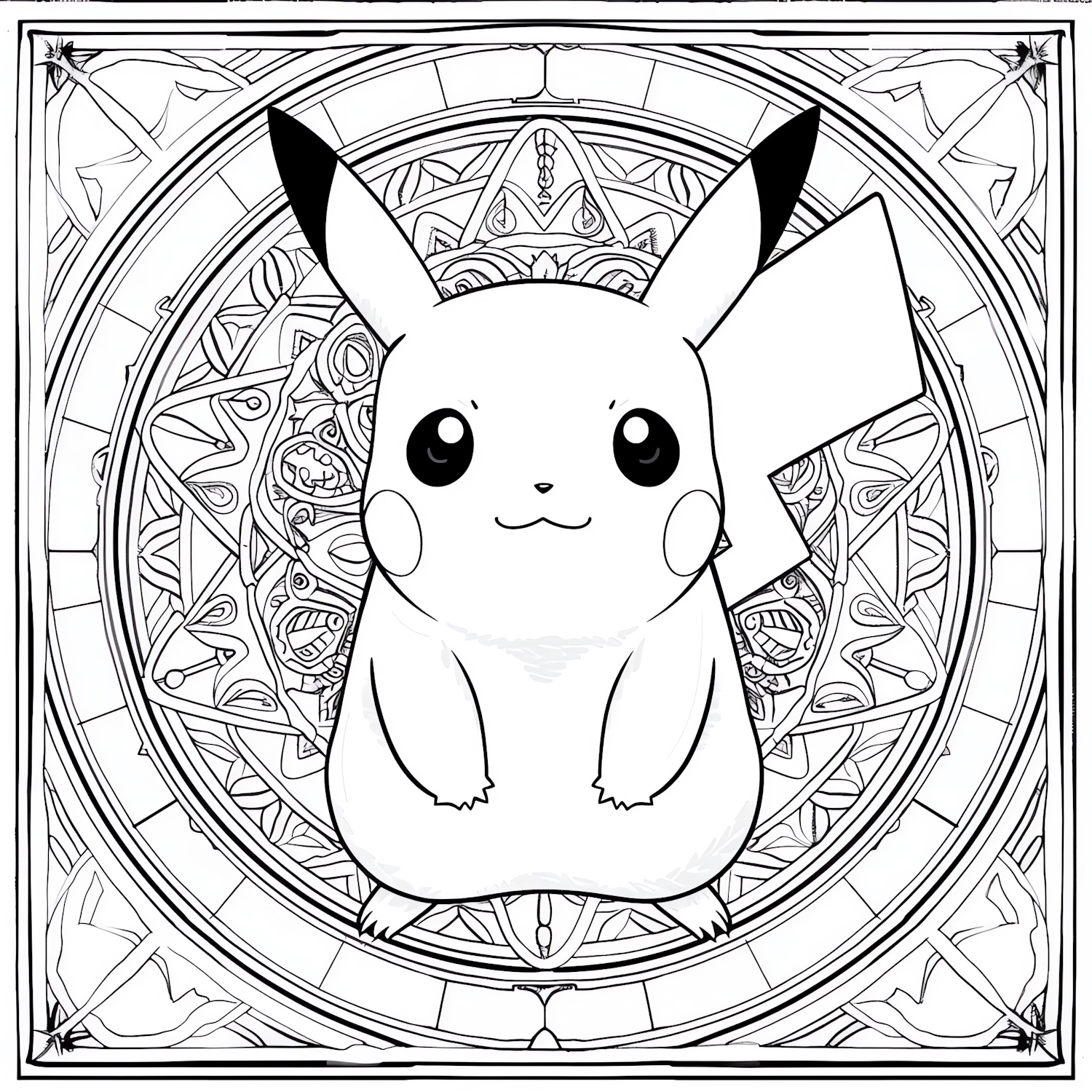 Disegno di Pikachu 14 di Pokemon da stampare e colorare