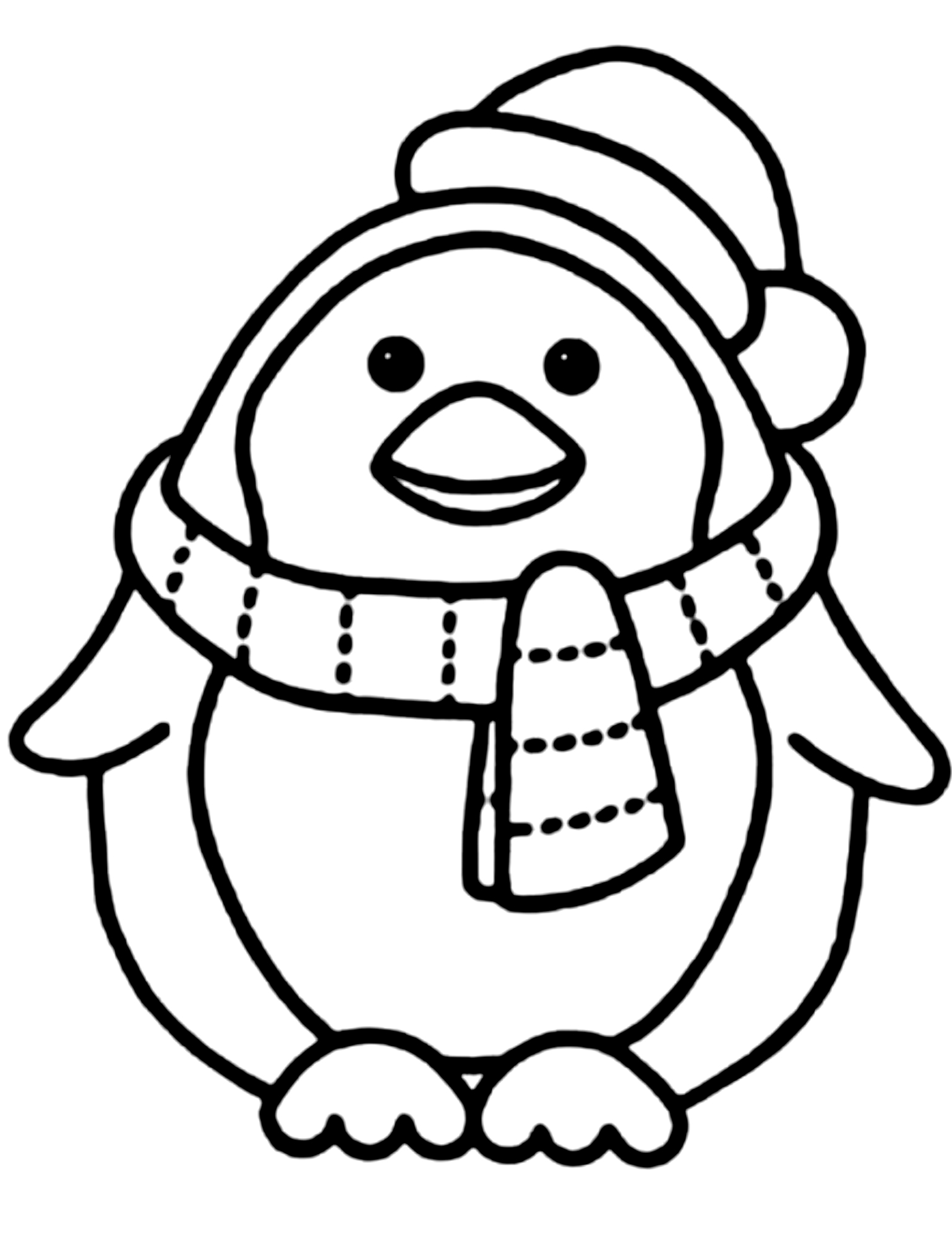 Coloriage 3 des Pingouins  imprimer et colorier