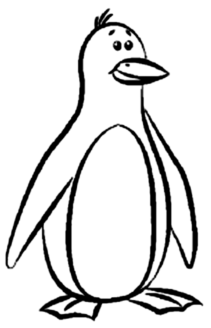 Drawing 7 of penguins to print and color