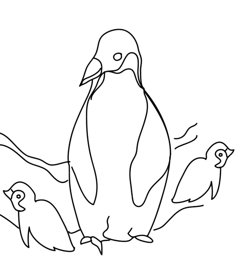 Coloriage 8 des Pingouins  imprimer et colorier