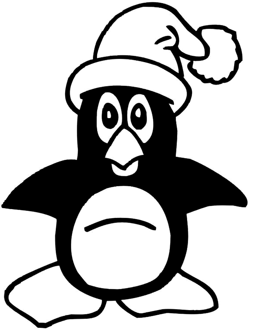 Dibujo 18 de pingüinos para imprimir y colorear