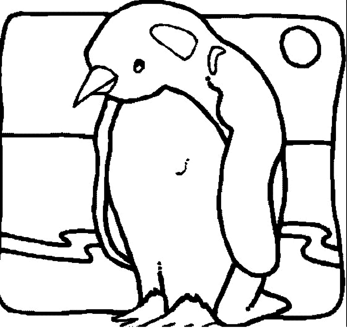 Drawing 20 of penguins to print and color