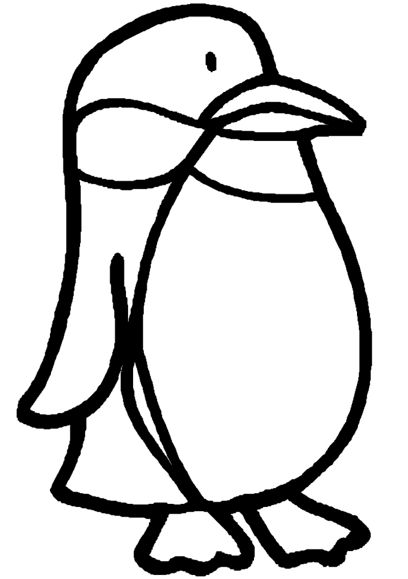 Disegno 22 di pinguini da stampare e colorare