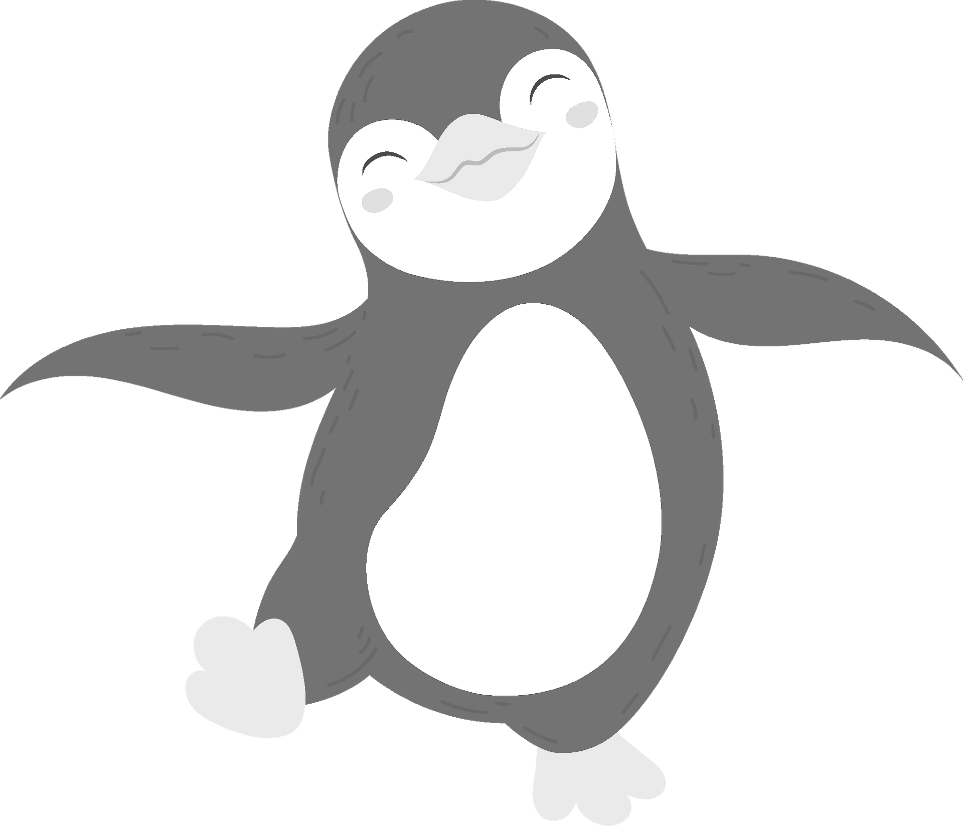 ペンギンのぬり絵絵