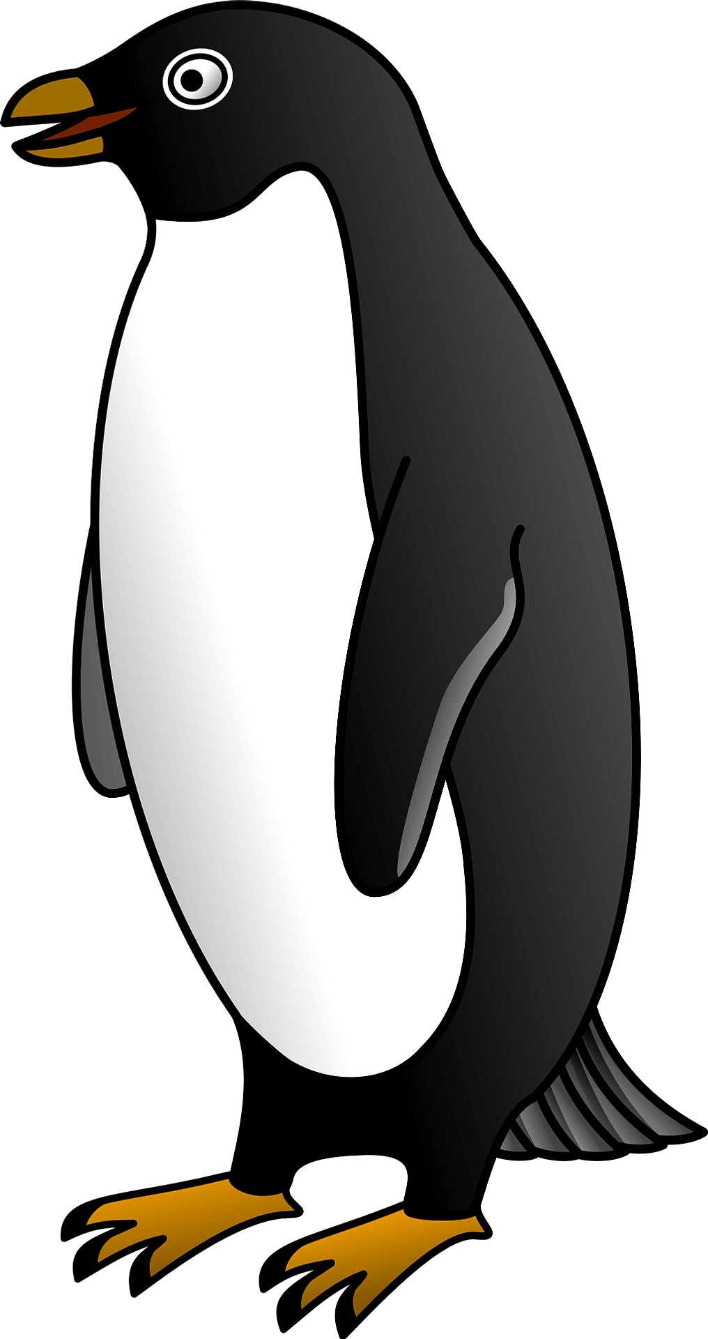 Pagina de colorat a unui pinguin